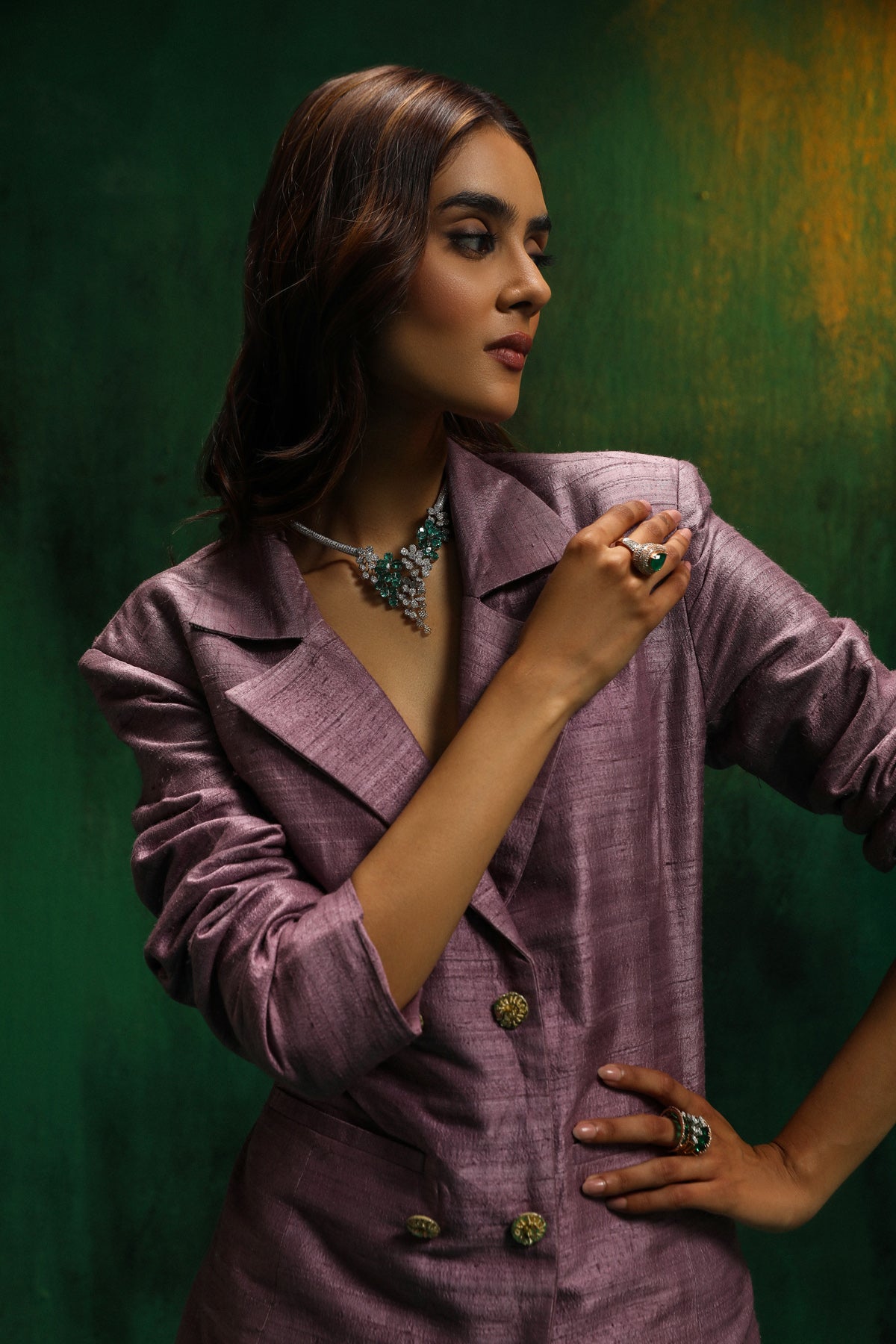 Stunning Lavender Blazer Skirt Set