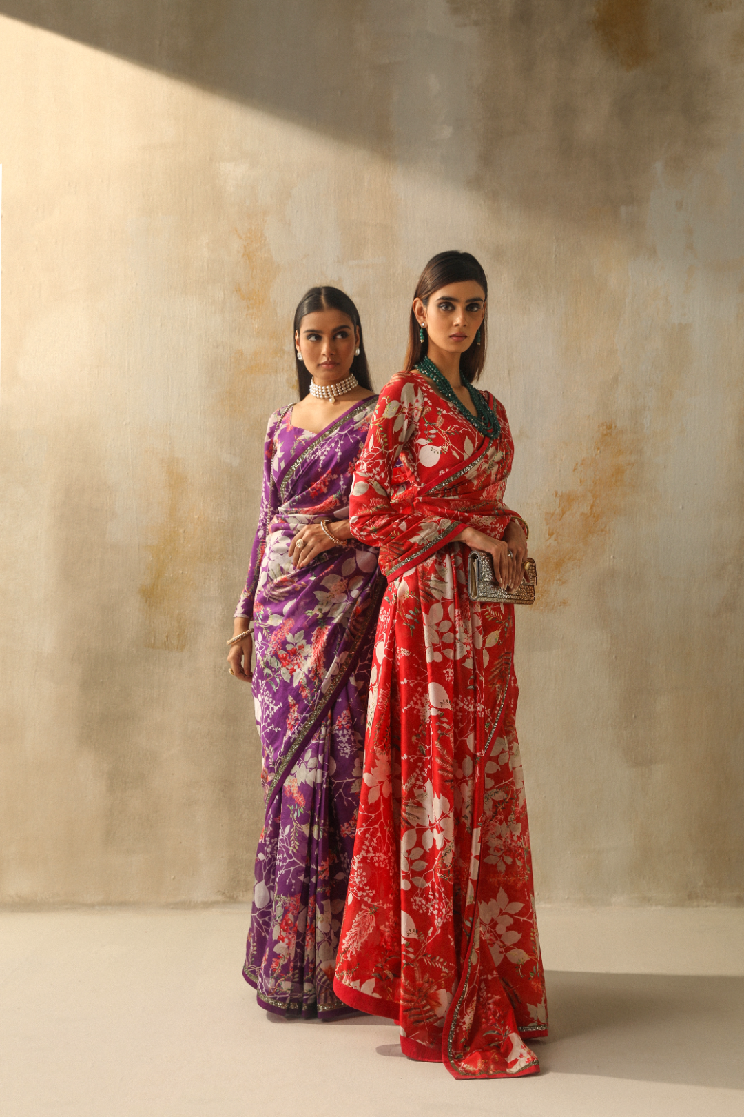 Floral Printed Saree & Blouse