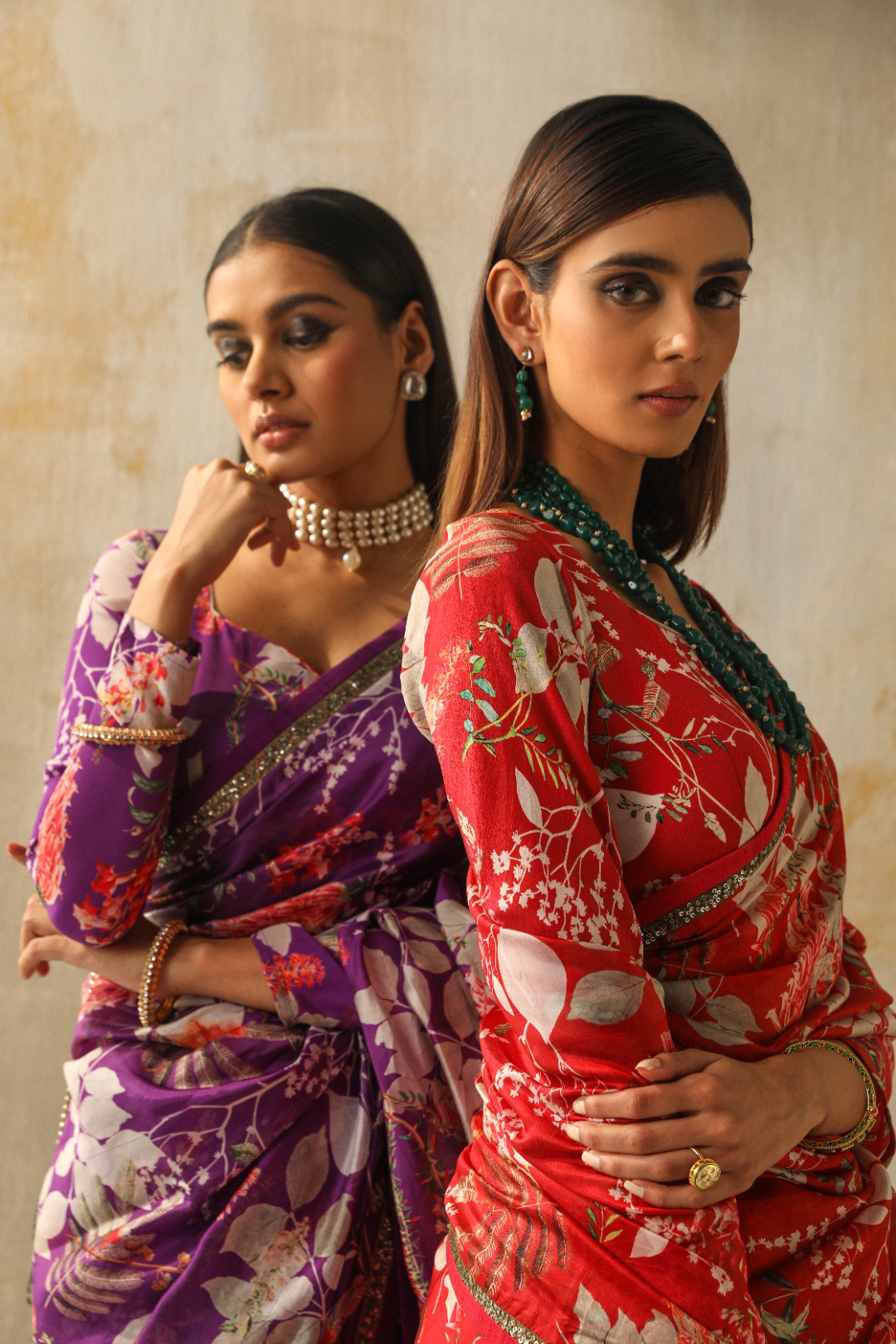 Floral Printed Saree & Blouse