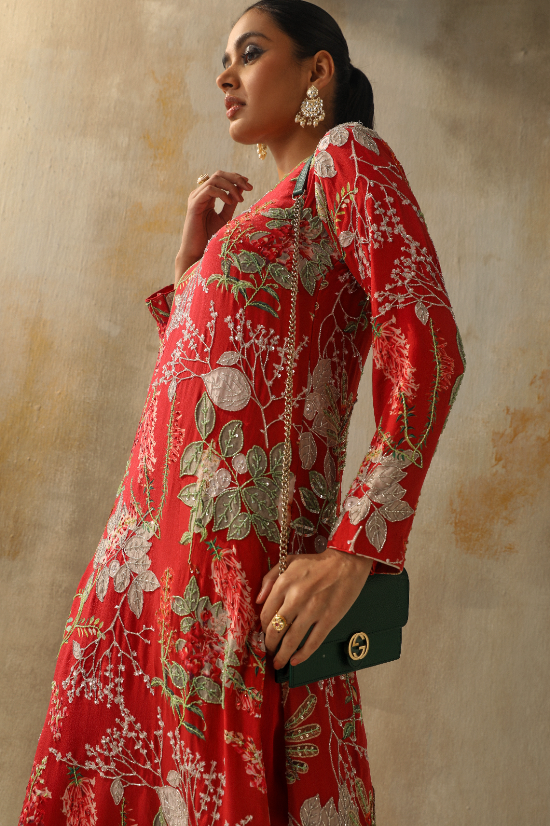 Elegant Floral Printed Kurta with Pants