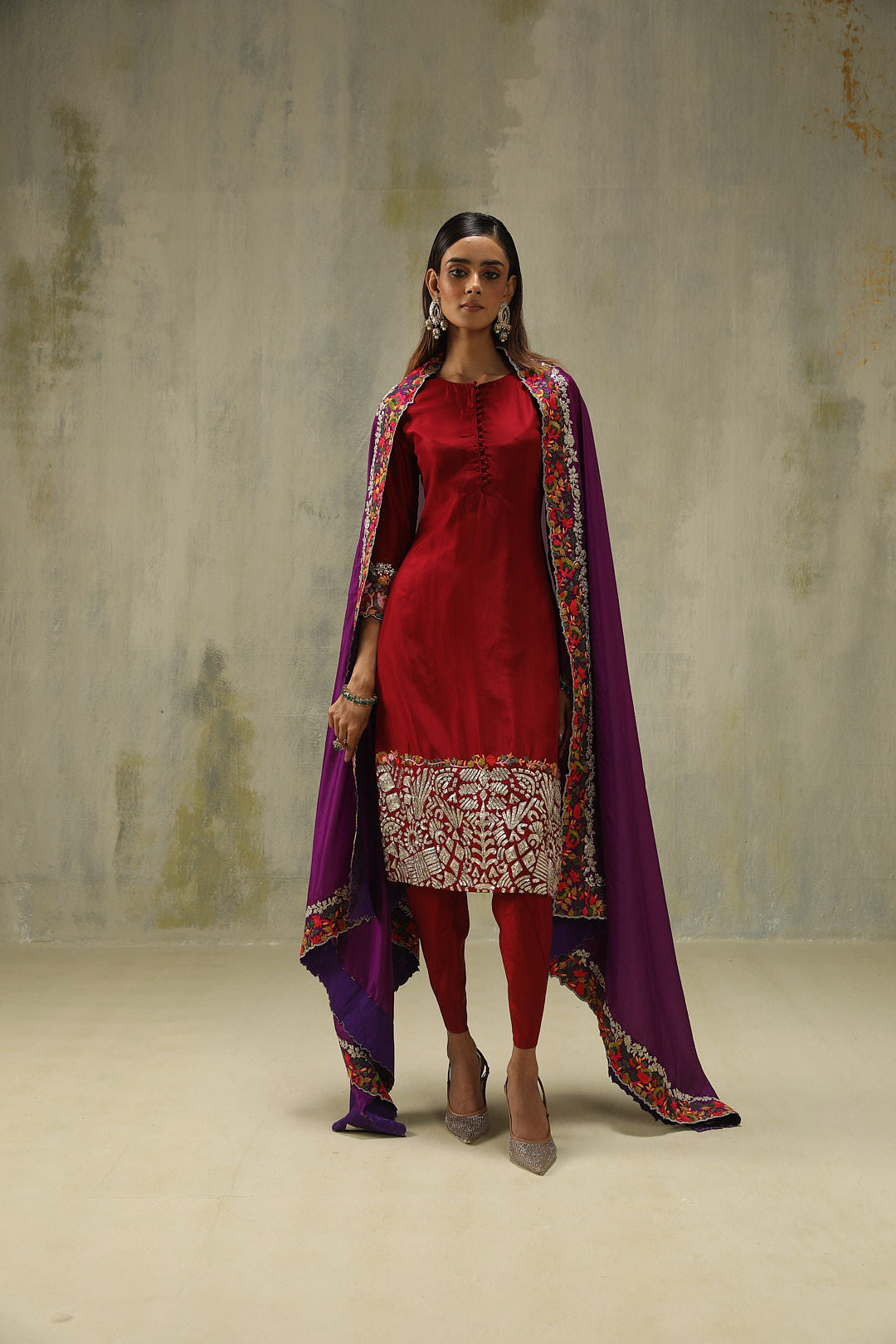 Gauhar : Embroidered Kurta & Dhoti Pants Set