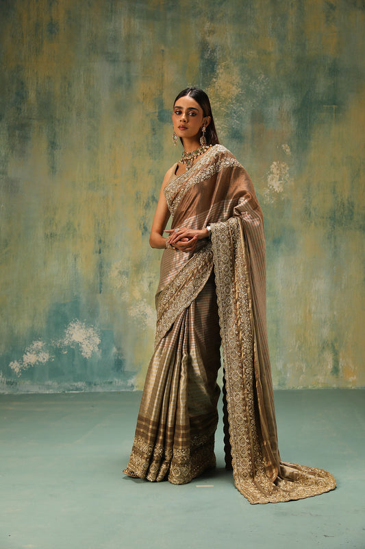 Aloukika: Hand-woven Tissue Silk Saree