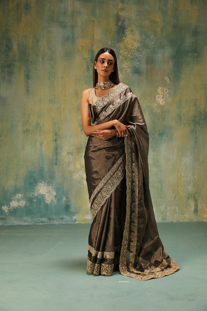 Vaani: Hand-woven Tissue Silk Saree