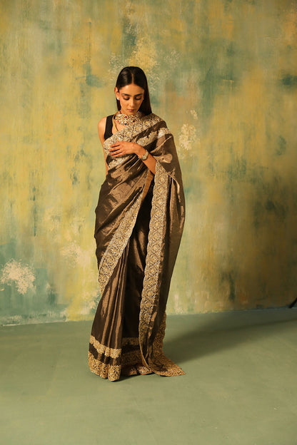 Tivra: hand-woven Tissue Silk Saree