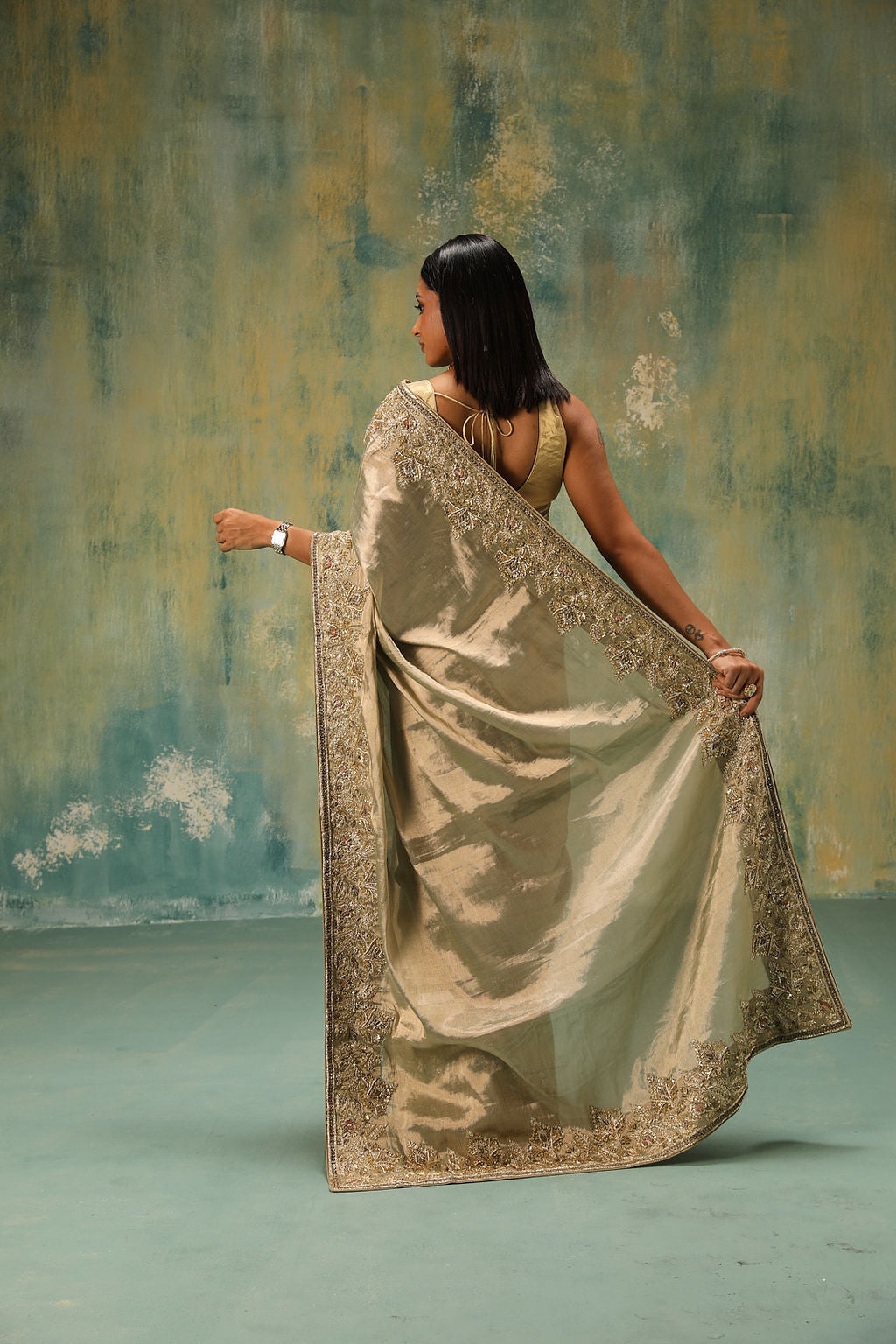 Bani: Hand-woven Tissue Silk Saree